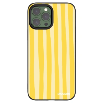 Picasee silikonski črni ovitek za Apple iPhone 13 Pro Max - Lines lemon