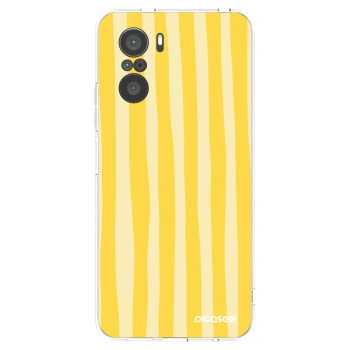 Picasee silikonski prozorni ovitek za Xiaomi Poco F3 - Lines lemon