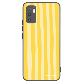 Picasee silikonski črni ovitek za Xiaomi Redmi Note 10 5G - Lines lemon