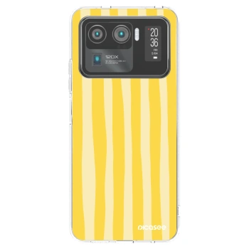 Picasee silikonski prozorni ovitek za Xiaomi Mi 11 Ultra - Lines lemon