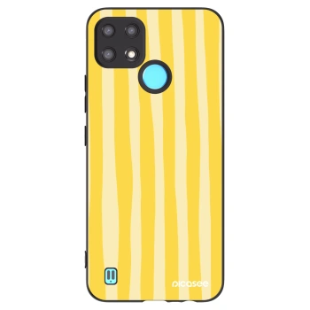 Ovitek za Realme C21 - Lines lemon