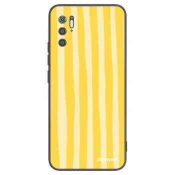 Picasee silikonski črni ovitek za Xiaomi Poco M3 Pro 5G - Lines lemon