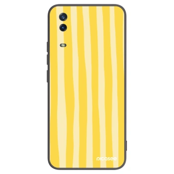 Picasee silikonski črni ovitek za Vivo Y11s - Lines lemon
