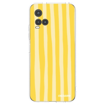 Picasee silikonski prozorni ovitek za Vivo Y33s - Lines lemon