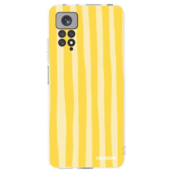 Picasee silikonski prozorni ovitek za Xiaomi Redmi Note 11 - Lines lemon