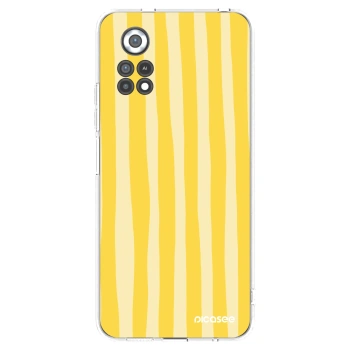 Picasee silikonski prozorni ovitek za Xiaomi Poco X4 Pro 5G - Lines lemon