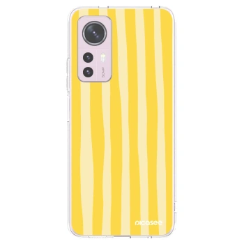 Picasee silikonski prozorni ovitek za Xiaomi 12 - Lines lemon