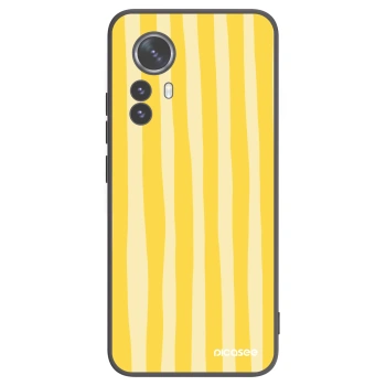 Picasee silikonski črni ovitek za Xiaomi 12 Pro - Lines lemon
