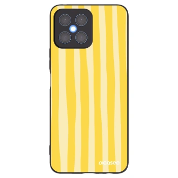 Picasee silikonski črni ovitek za Honor X8 4G - Lines lemon