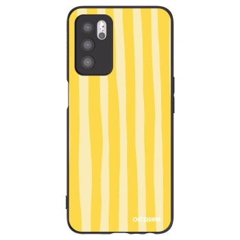 Picasee silikonski črni ovitek za OPPO A16 - Lines lemon