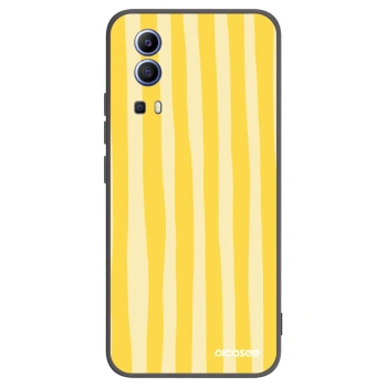 Picasee silikonski črni ovitek za Vivo Y52 5G - Lines lemon
