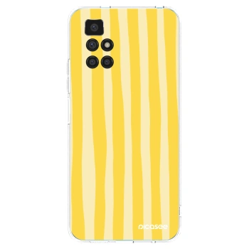 Picasee silikonski prozorni ovitek za Xiaomi Redmi 10 (2022) - Lines lemon