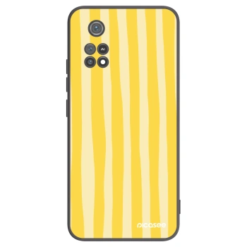 Picasee silikonski črni ovitek za Xiaomi Poco M4 Pro - Lines lemon