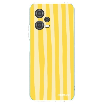 Picasee silikonski prozorni ovitek za Xiaomi Poco X5 - Lines lemon