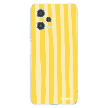 Picasee silikonski prozorni ovitek za Xiaomi Redmi Note 12 5G - Lines lemon
