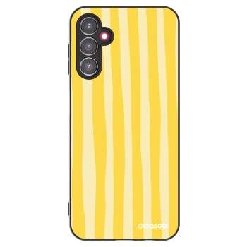 Picasee silikonski črni ovitek za Samsung Galaxy A14 4G A145R - Lines lemon