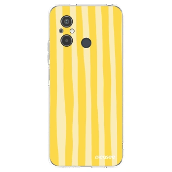 Picasee silikonski prozorni ovitek za Xiaomi Redmi 12C - Lines lemon