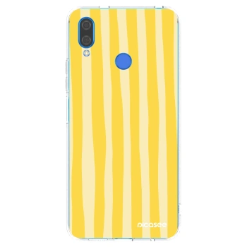Picasee silikonski prozorni ovitek za Huawei Nova 3 - Lines lemon
