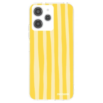 Picasee silikonski prozorni ovitek za Xiaomi Redmi 12 4G - Lines lemon