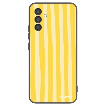 Picasee silikonski črni ovitek za Samsung Galaxy A04s A047F - Lines lemon