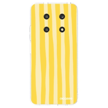 Picasee silikonski prozorni ovitek za Honor Magic4 Lite 5G - Lines lemon