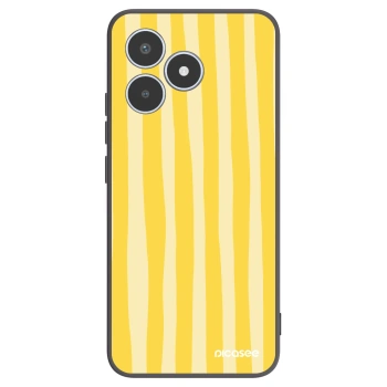 Picasee silikonski črni ovitek za Realme C53 - Lines lemon