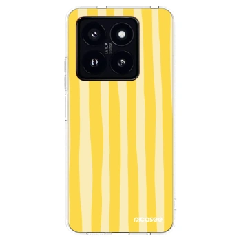 Picasee silikonski prozorni ovitek za Xiaomi 14 Pro - Lines lemon