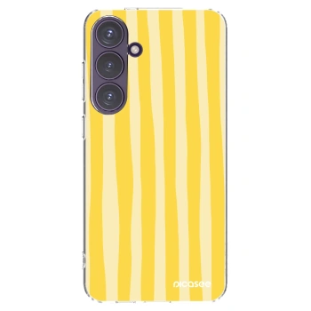 Picasee silikonski prozorni ovitek za Samsung Galaxy S24+ S926B 5G - Lines lemon