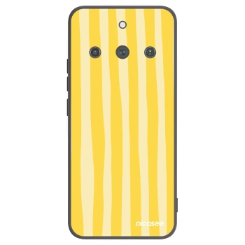 Picasee silikonski črni ovitek za Realme 11 Pro+ - Lines lemon