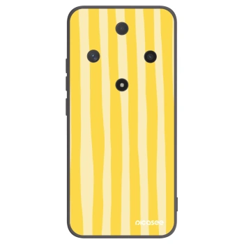 Picasee silikonski črni ovitek za Honor Magic6 Lite 5G - Lines lemon