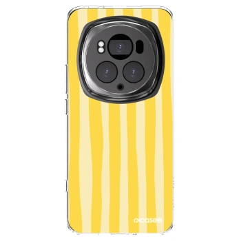 Picasee silikonski prozorni ovitek za Honor Magic6 Pro - Lines lemon