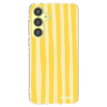 Picasee silikonski prozorni ovitek za Samsung Galaxy A35 5G A356B - Lines lemon