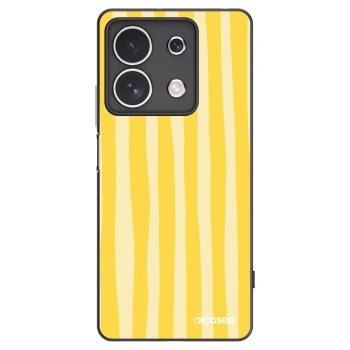Picasee silikonski črni ovitek za Xiaomi Redmi Note 13 4G - Lines lemon