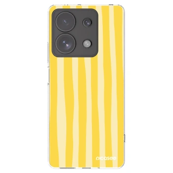 Picasee silikonski prozorni ovitek za Xiaomi Redmi Note 13 Pro 4G - Lines lemon