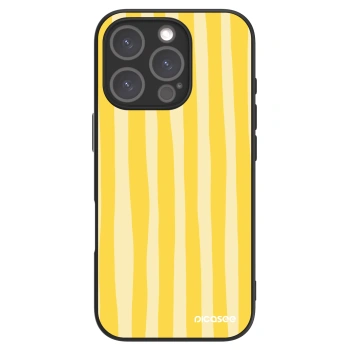 Picasee ULTIMATE CASE MagSafe za Apple iPhone 16 Pro - Lines lemon