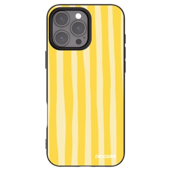 Picasee silikonski črni ovitek za Apple iPhone 16 Pro Max - Lines lemon
