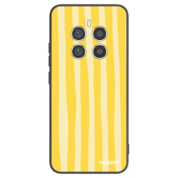 Picasee silikonski črni ovitek za Realme 12 Pro 5G - Lines lemon