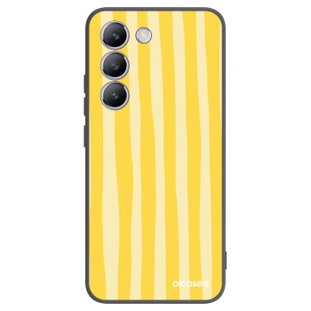 Picasee silikonski črni ovitek za Vivo V40 SE 5G - Lines lemon