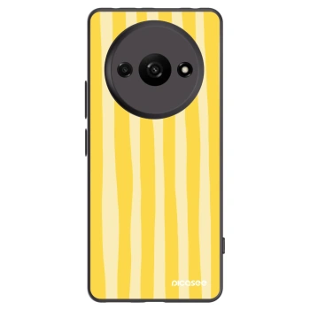 Picasee silikonski črni ovitek za Xiaomi Redmi A3 - Lines lemon