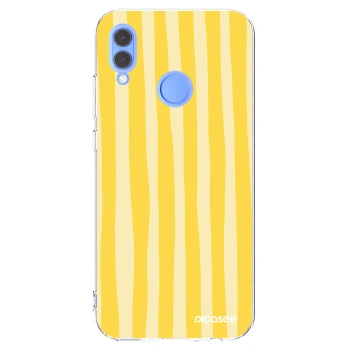 Picasee silikonski prozorni ovitek za Honor 10 Lite - Lines lemon