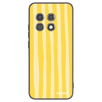 Picasee silikonski črni ovitek za OnePlus 11 5G - Lines lemon