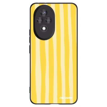 Picasee silikonski črni ovitek za Honor 200 Pro 5G - Lines lemon