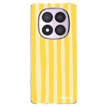 Picasee silikonski prozorni ovitek za Xiaomi Redmi Note 14 Pro 5G - Lines lemon