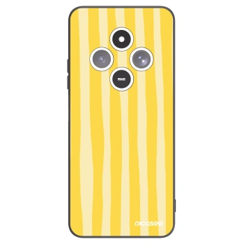 Picasee silikonski črni ovitek za Xiaomi Redmi 14C - Lines lemon