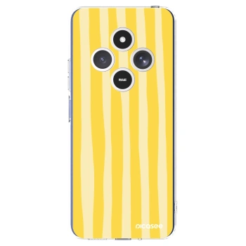 Picasee silikonski prozorni ovitek za Xiaomi Redmi 14C - Lines lemon