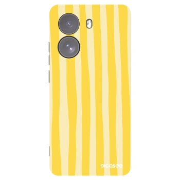 Picasee silikonski črni ovitek za Xiaomi Poco X7 - Lines lemon
