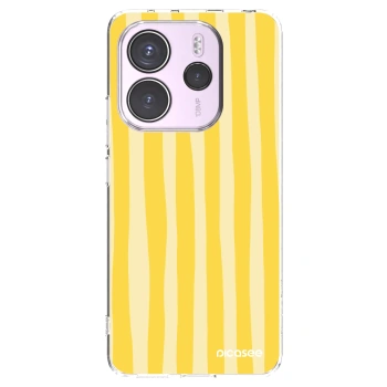 Picasee silikonski prozorni ovitek za Xiaomi Redmi Note 14 4G - Lines lemon