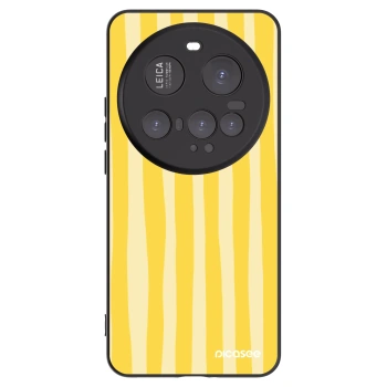 Picasee silikonski črni ovitek za Xiaomi 15 Ultra - Lines lemon