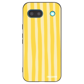 Picasee silikonski črni ovitek za Google Pixel 8a - Lines lemon