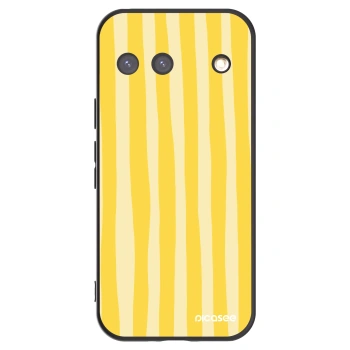 Picasee silikonski črni ovitek za Google Pixel 9 - Lines lemon